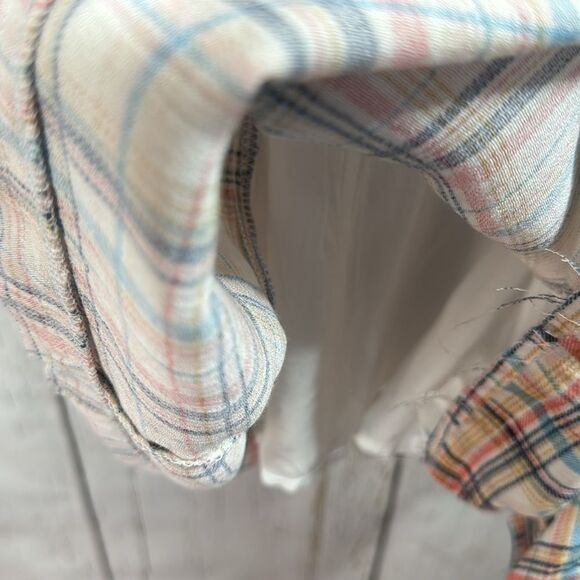 Coco + Jaimeson Plaid Long Sleeve Button Front Romper Multicolor Check Size L - Picture 12 of 16